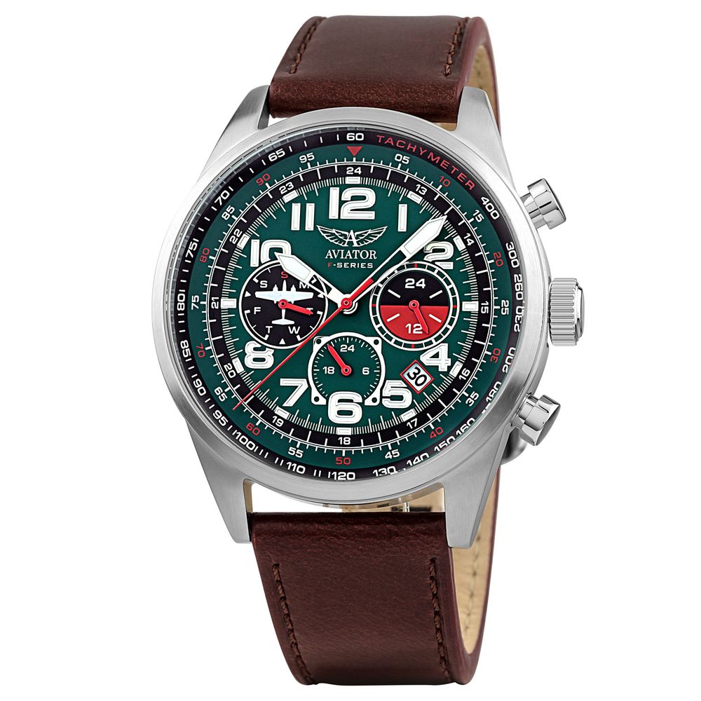 Aviator Silver Watch - Men's
