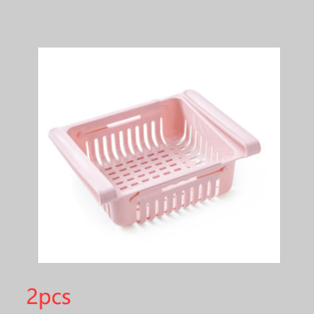 Telescopic Refrigerator Storage Basket for Freshness