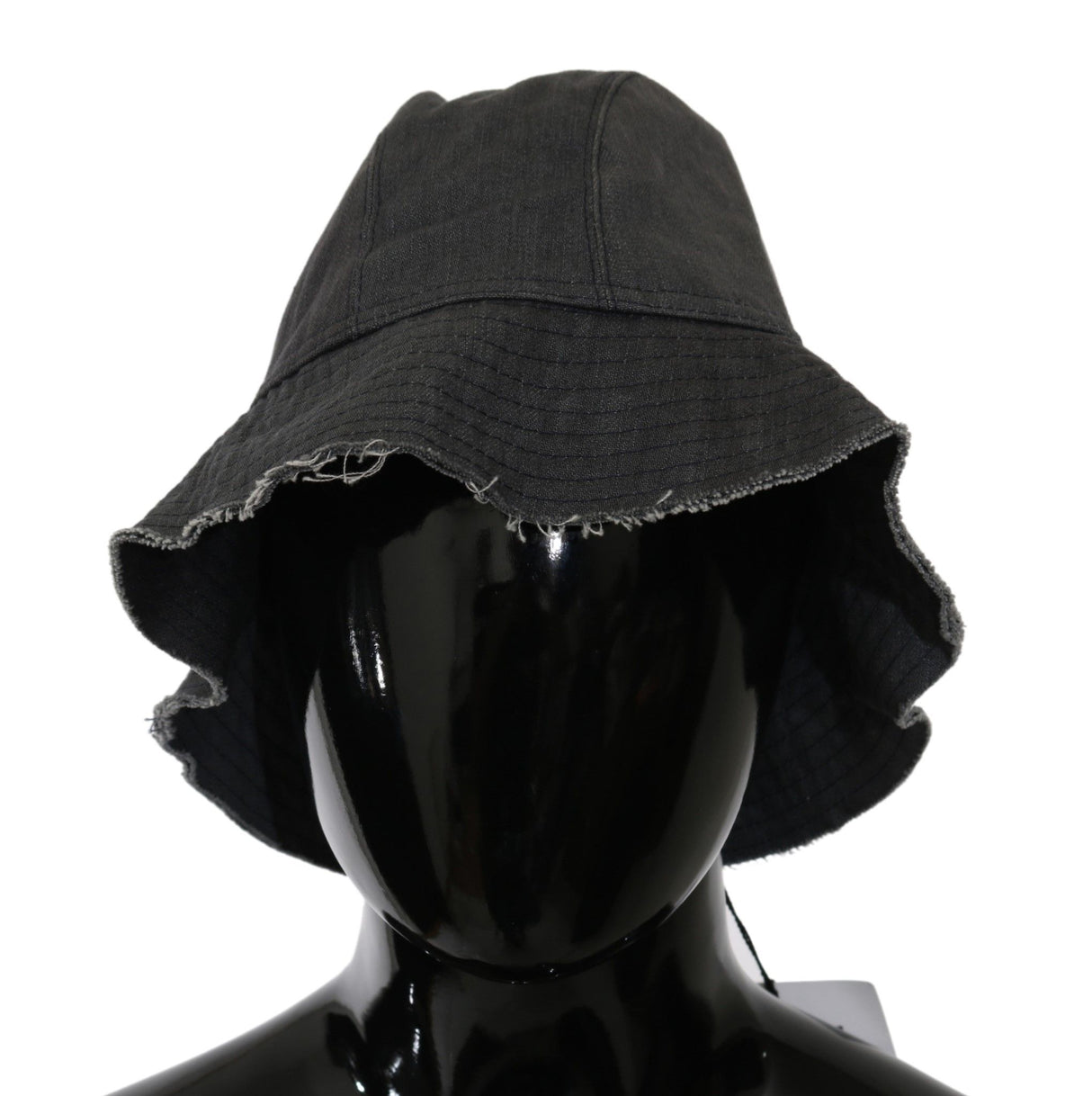 Costume National Black Washed Wide Brim Outdoor Bucket Hat