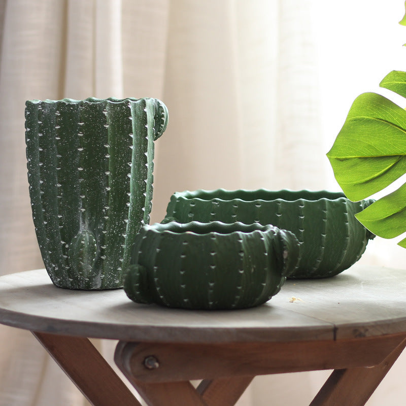 Cement Cactus Planter for Garden Decoration