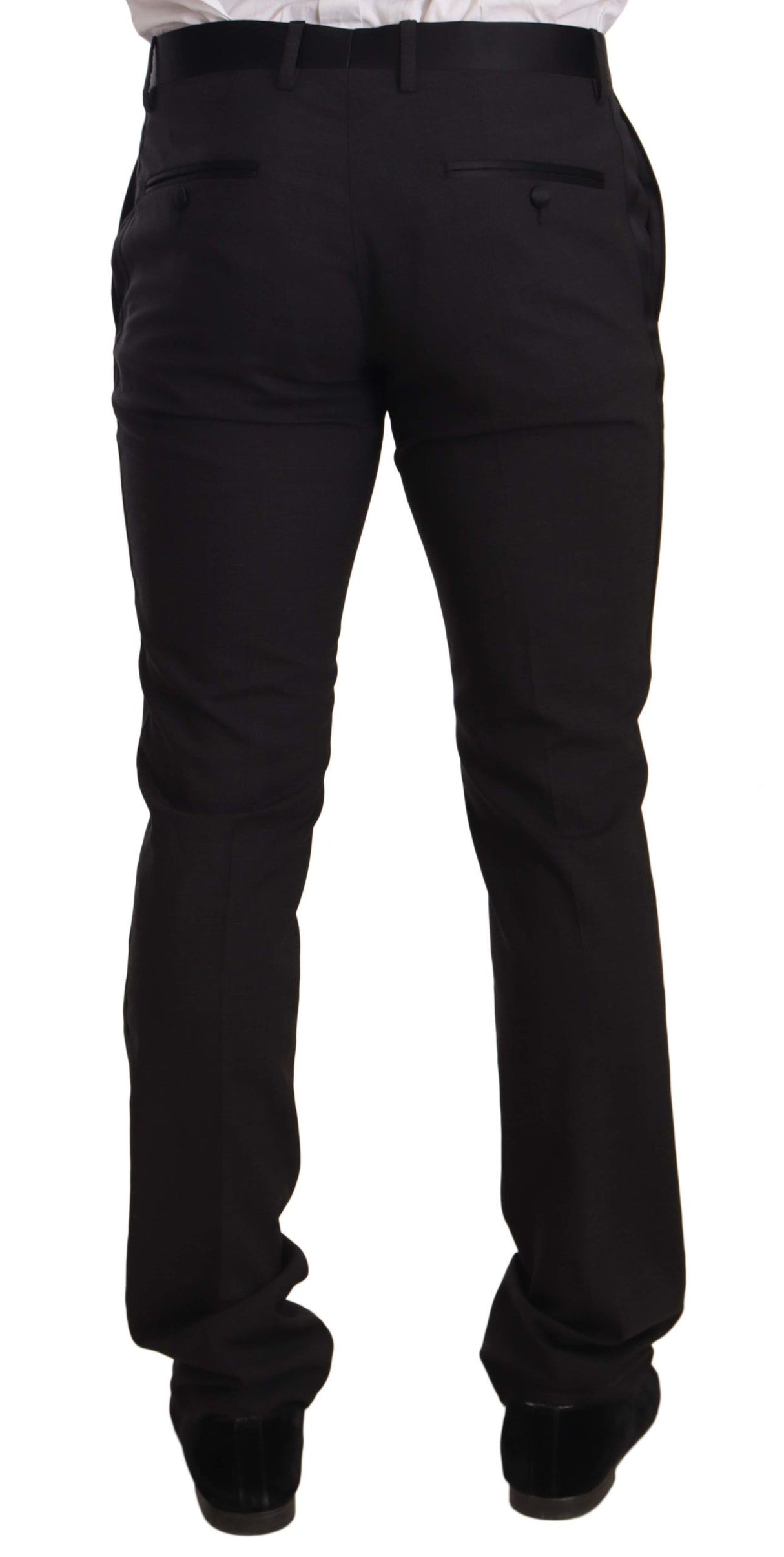 Dolce & Gabbana Blue Velvet Cotton Slim Fit Smoking Suit