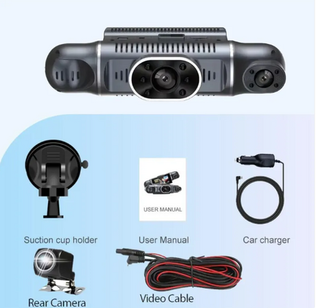 4-Channel HD Wi-Fi Car Dash Cam