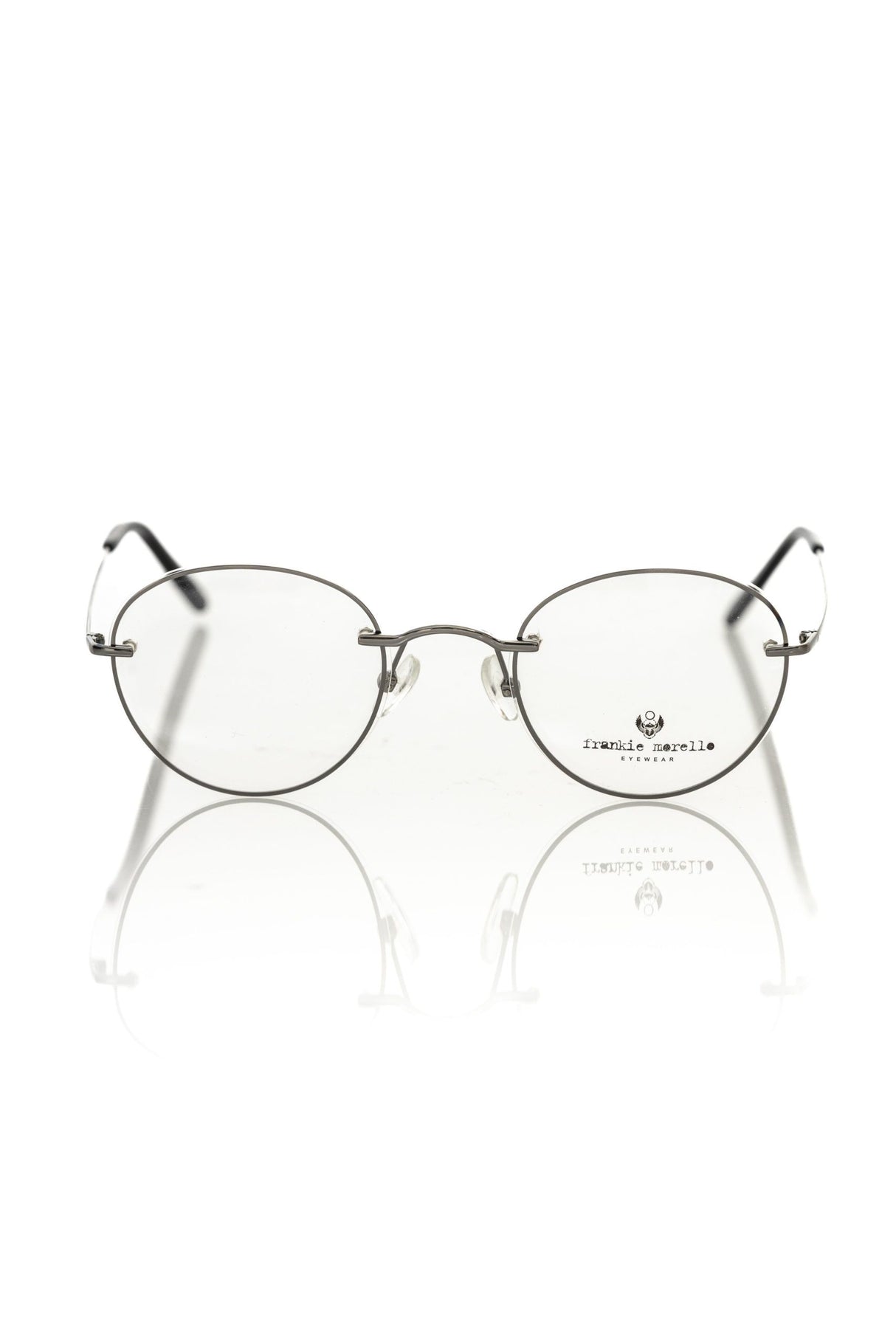Frankie Morello Gray Metallic Men's Eyeglass Frame