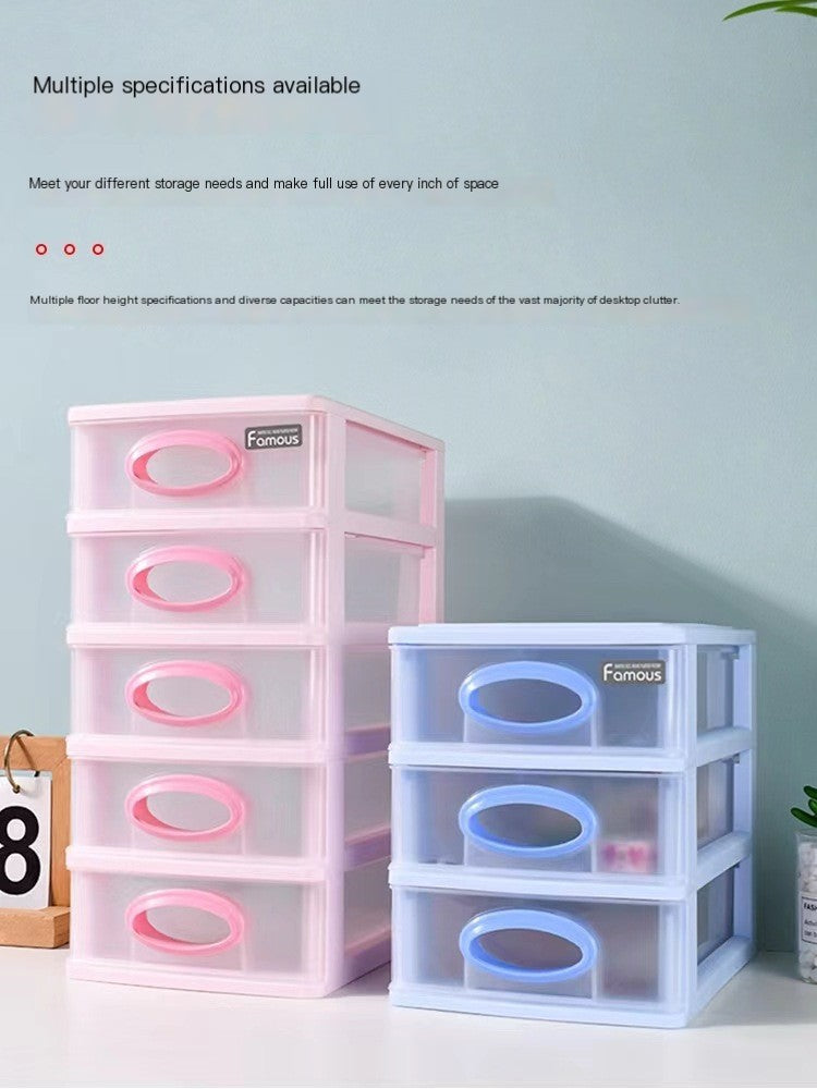 Zhinling R216D Desk Organizer with 5 Plastic Drawers