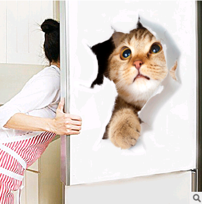 Cute 3D Cat Wall Stickers for Home Decor