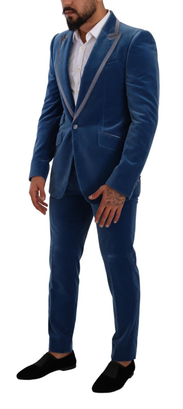 Dolce & Gabbana Blue SICILIA Velvet Slim Fit 2 Piece Suit