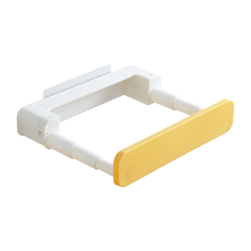 Retractable Wall-Mounted Bathroom Organizer with Hooks