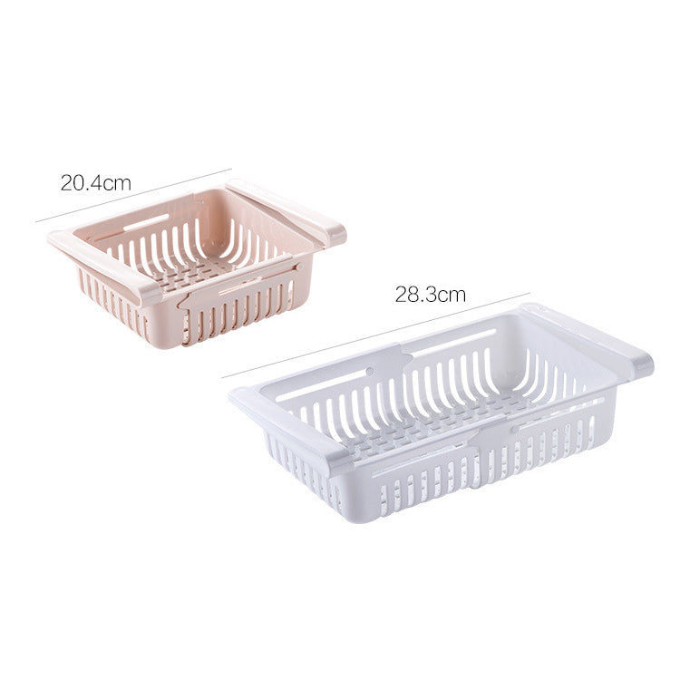 Telescopic Refrigerator Storage Basket for Freshness