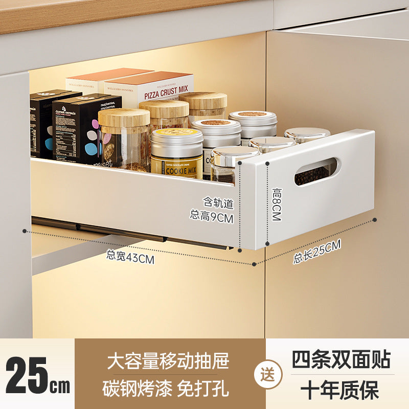 Pull-Out Storage Rack for Kitchen Drawer Organizer