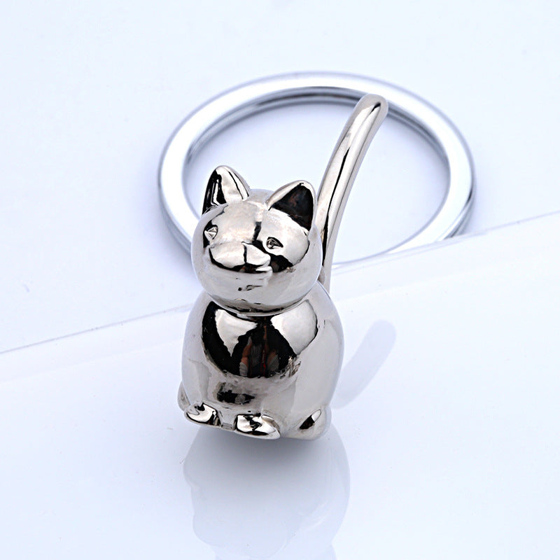 3D Cat Metal Keychain - Bag Accessory Gift