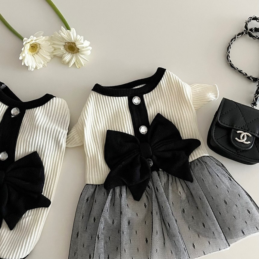 Pet Lace Bow Dress