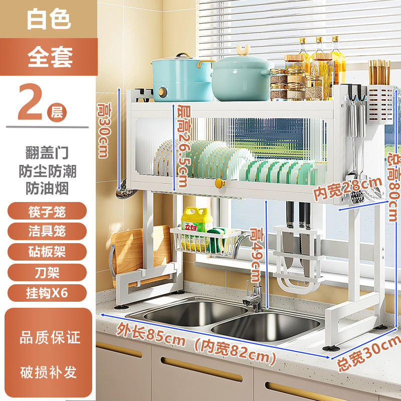 Multi-Functional Kitchen Sink Organizer Rack for Dishes