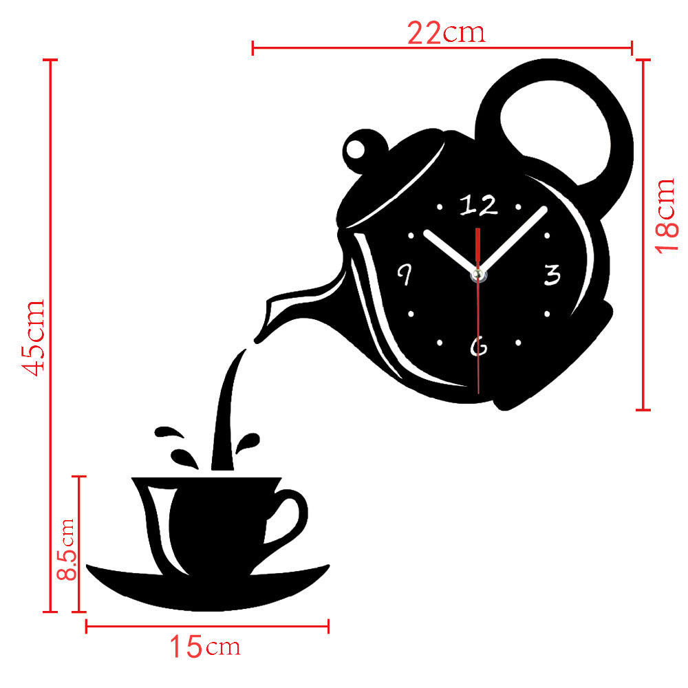 3D Acrylic Wall Clock - Creative DIY Home Decor