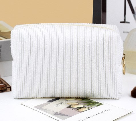 Custom Corduroy Velvet Makeup Bag for Travel Organizer