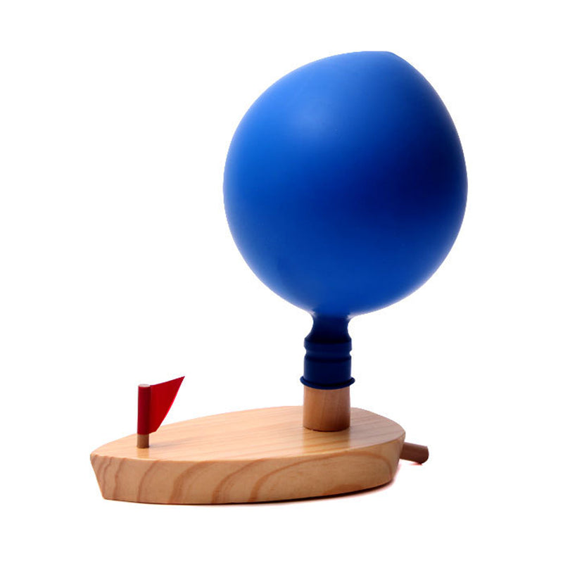 Wooden Balloon Boat Toy for Kids