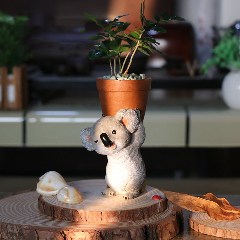 Koala Resin Desk Pen Holder