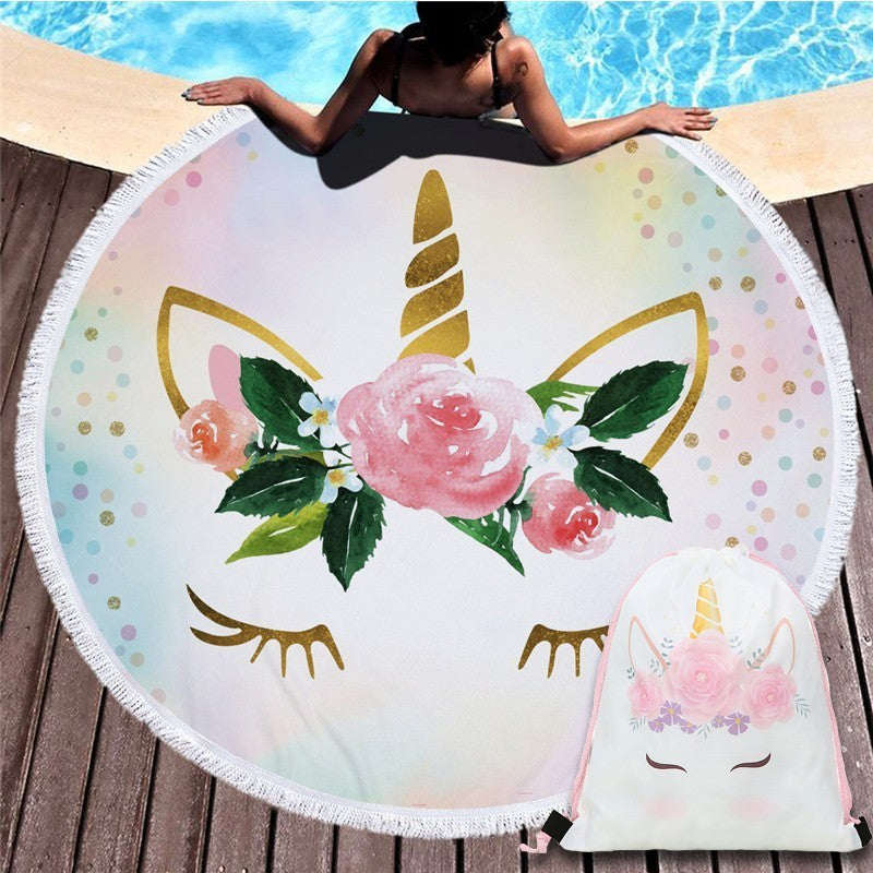 Round Beach Towel, Bath Towel, Yoga Mat