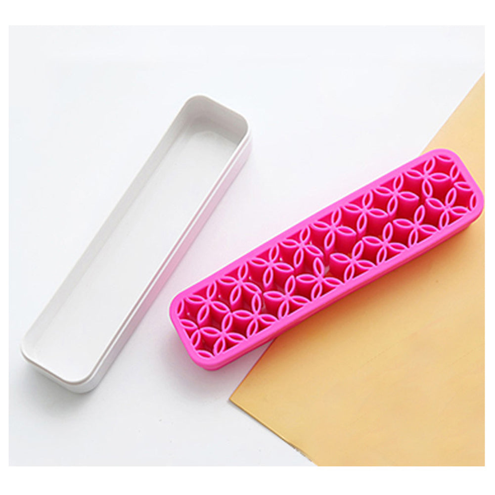 Cosmetic Organizer Box with Silicone Makeup Brush Holder