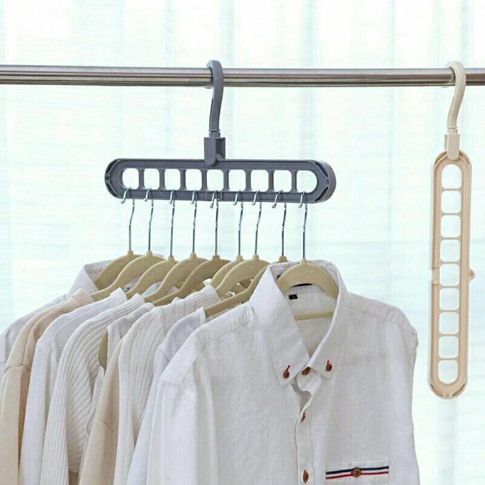 Multi-Functional Nine-Hole Clothes Hanger for Storage