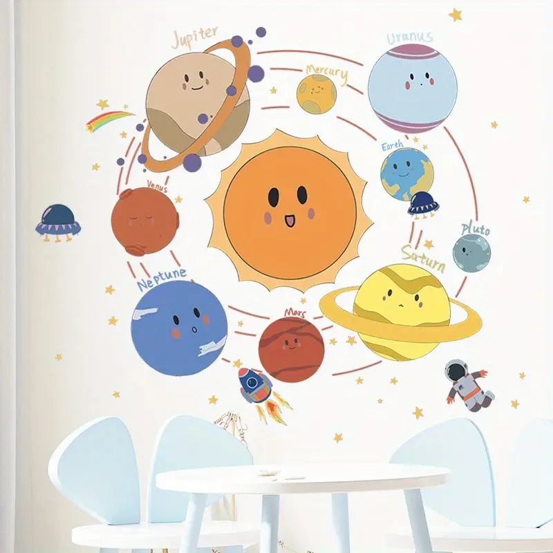 Cartoon Universe Planet Wall Stickers for Home Decor