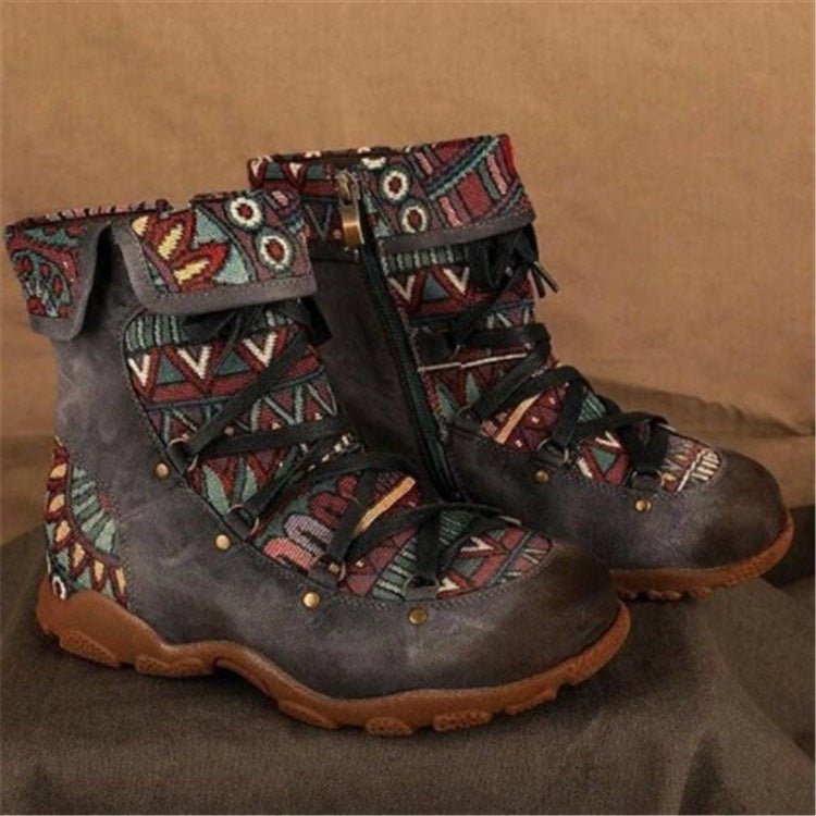 Plus Size Women's Winter Flat Short Boots