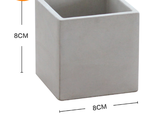 Creative Square Cement Planter for Succulents and Cacti