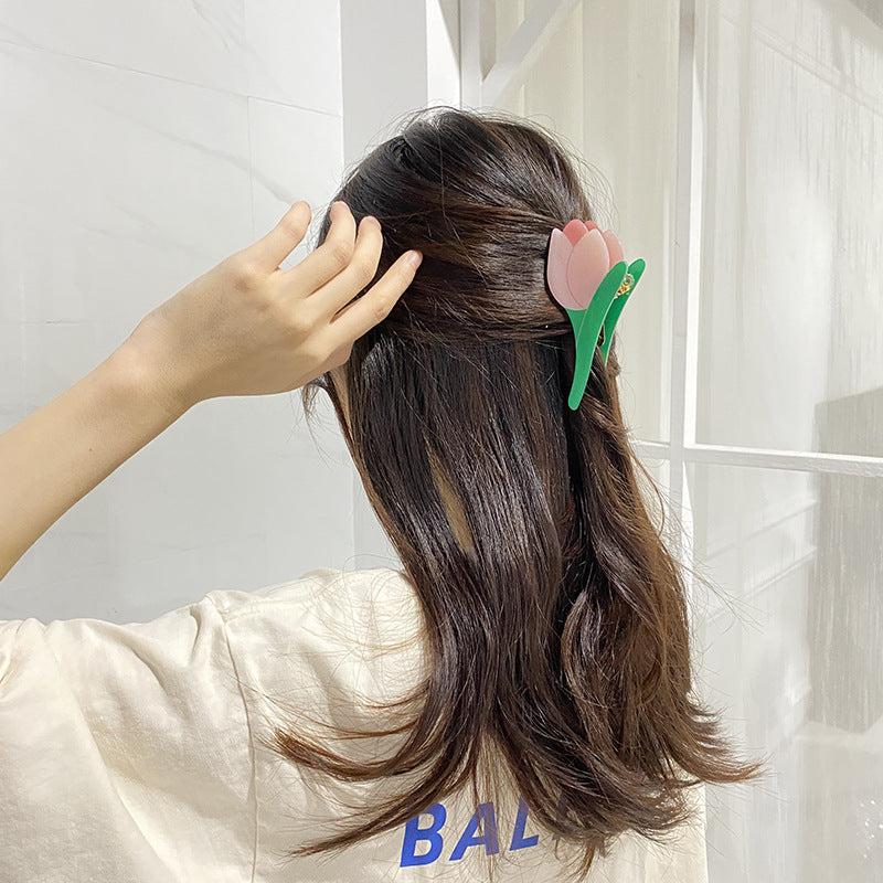 Tulip Hair Clip - Stylish Acetate Hair Accessory
