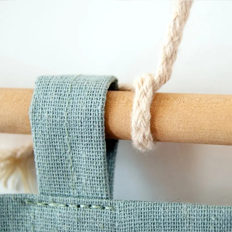 Cotton and Linen Hanging Storage Bag for Home Organization
