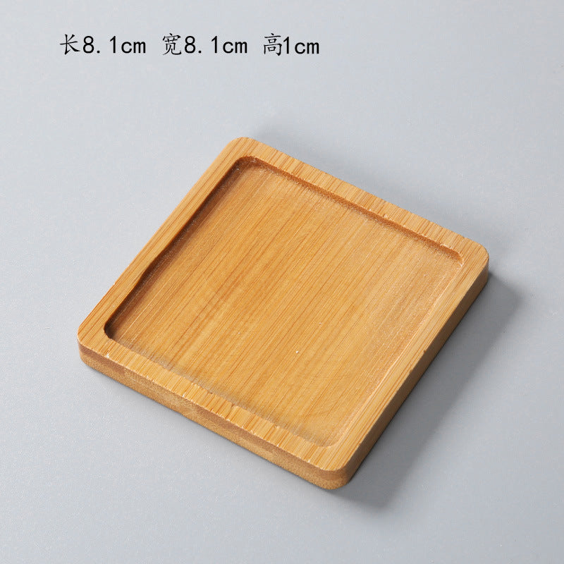 Ceramic Succulent Planter with Bamboo Tray and Stand