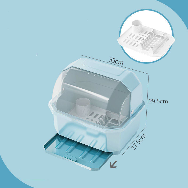 Plastic Dish Rack and Cup Holder for Kitchen Storage