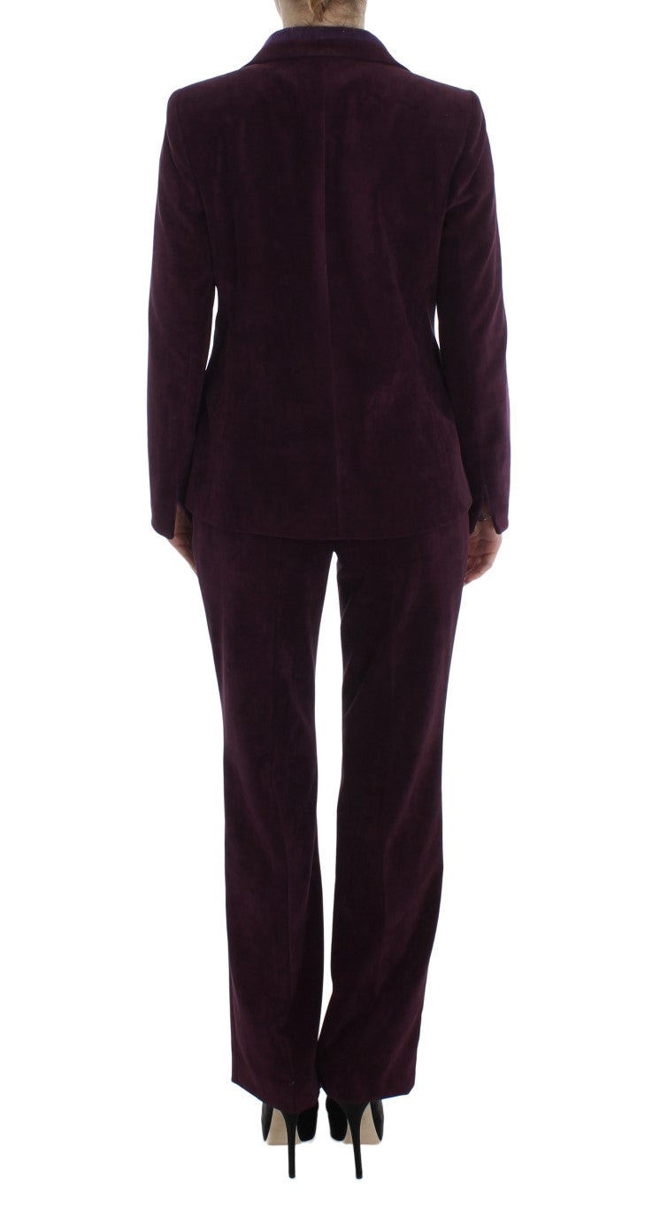 BENCIVENGA Purple Wool Suit T-Shirt Set