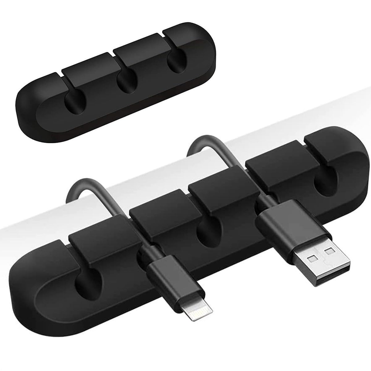 Cable Organizer Clips Cord Holder Adhesive Cable Management Cord Clip for USB Cable Power Cable Wire for Home or Office Desk Black
