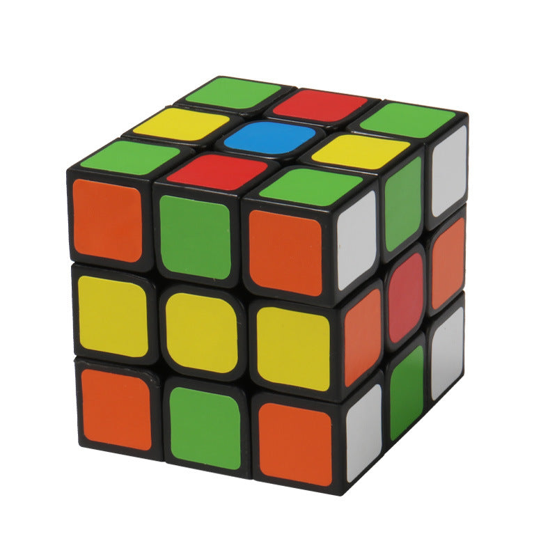 Puzzle Toy for Adults and Kids - 3x3 Black Sticker Cube