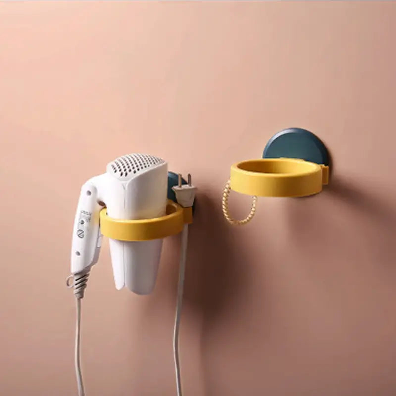 Wall-Mounted Hair Dryer Holder and Organizer (1pc)