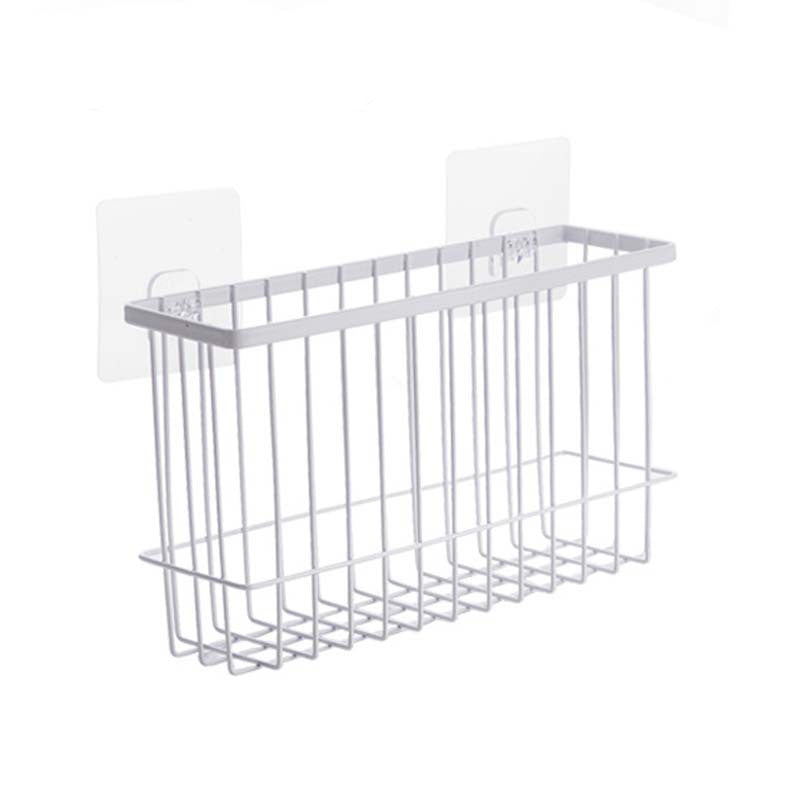 Iron Bathroom Storage Rack - Wall-Mounted Organizer