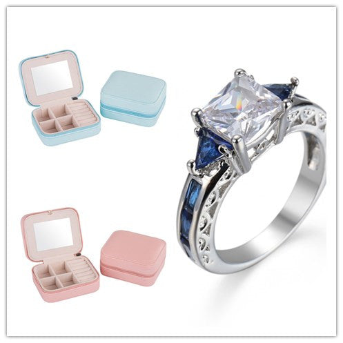 Jewelry Organizer Box, 2-Piece Ring Storage Set