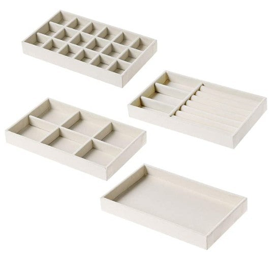 Velvet Jewelry Organizer Set for Earrings and Rings