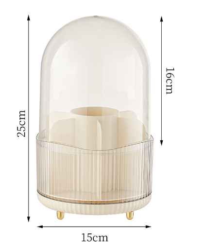 GlamStation - Rotating Makeup Organizer with Lid (Single)