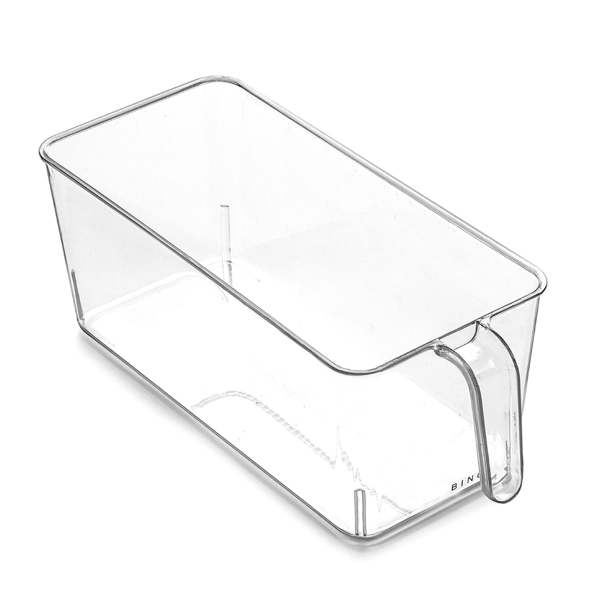 BINO | Clear Storage Organizer | THE HOLDER COLLECTION | Clear Containers for Organizing with Built-in Handles | Pantry Organization and Storage | Fridge Organizer | Smart Storage Bin Cabinet | Medium