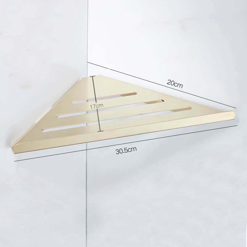 Brushed Stainless Steel Corner Storage Rack for Bathroom