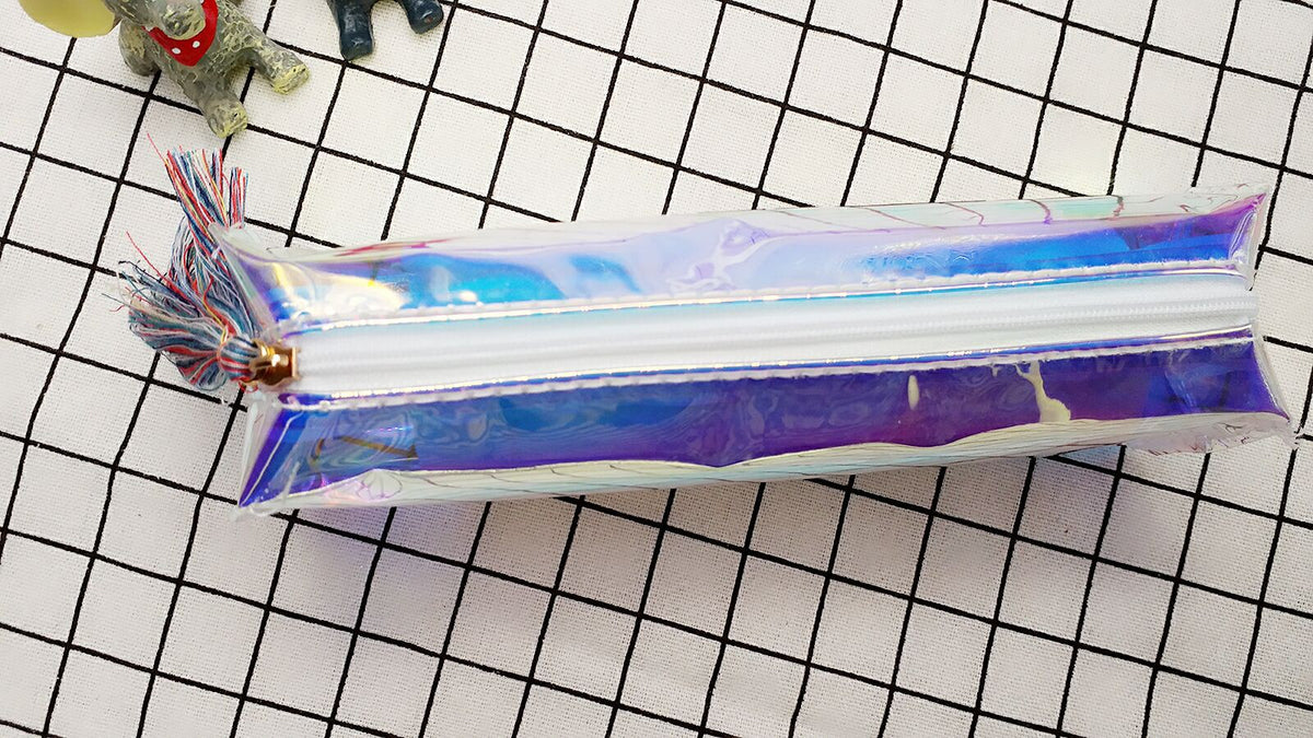 Laser Transparent Color Pencil Case, Korean Style Stationery