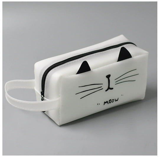 Cat Pencil Case, Silicone Stationery Organizer