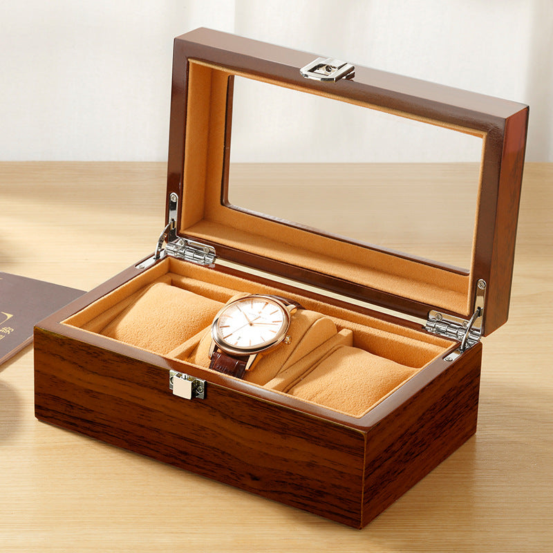 Wooden Watch Box with Display for Jewelry and Bracelets