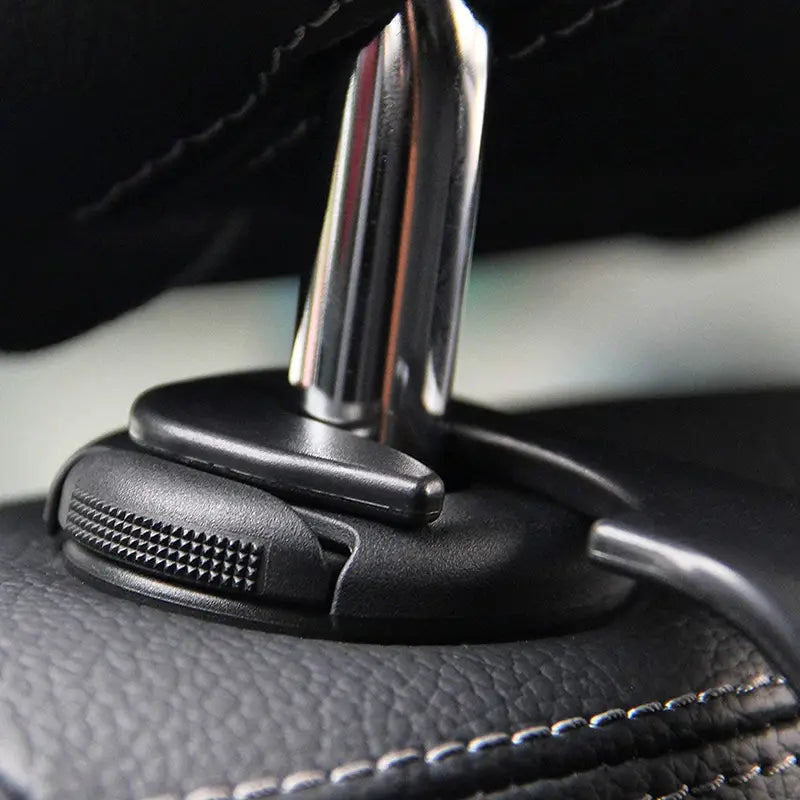 4pcs Car Seat Headrest Hook Hanger Organizer (Black)