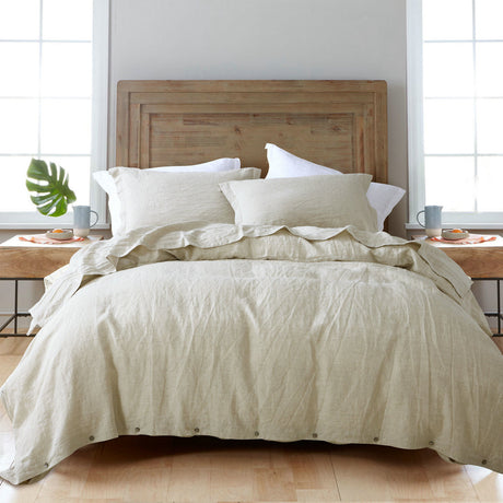 Pure Linen Duvet Cover and Pillowcase Set (3 Pieces)