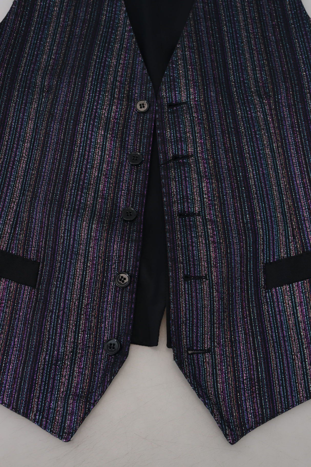 Dolce & Gabbana Multicolor Polyester Waistcoat Dress Formal Vest