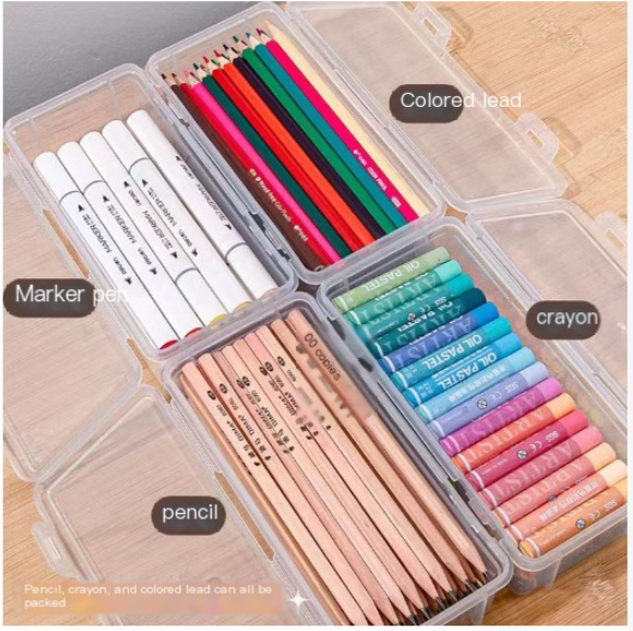 Large Capacity Transparent Pencil Case Organizer