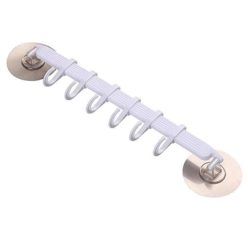 Adjustable Vacuum Hook Organizer for Bathroom Shelves