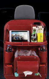 PU Leather Waterproof Car Seat Back Organizer (One Set)