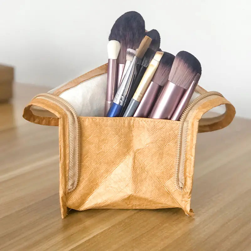 Portable Waterproof Makeup Brush Organizer Bag